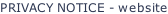 PRIVACY NOTICE - website